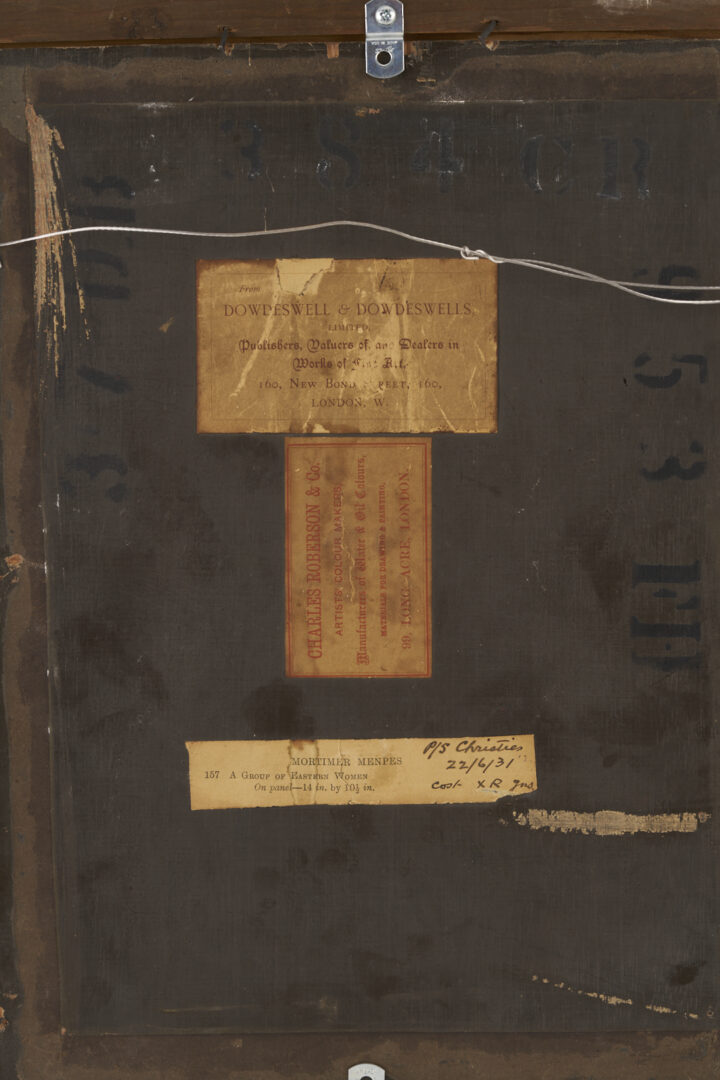 Lot 115: Mortimer Menpes O/B, Middle Eastern Women, ex-Dowdeswell & Dowdeswells