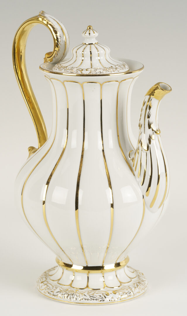 Lot 1160: 2 Meissen Porcelain Items, Coffee Pot & Bowl