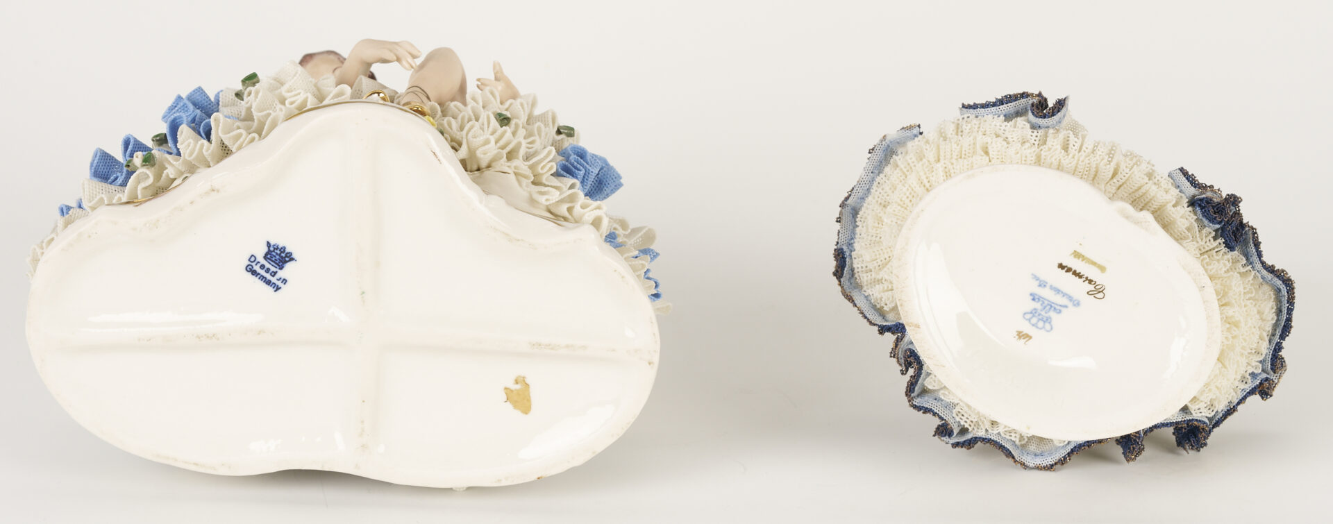 Lot 1161: 5 Dresden Lace Figures, Volkstedt