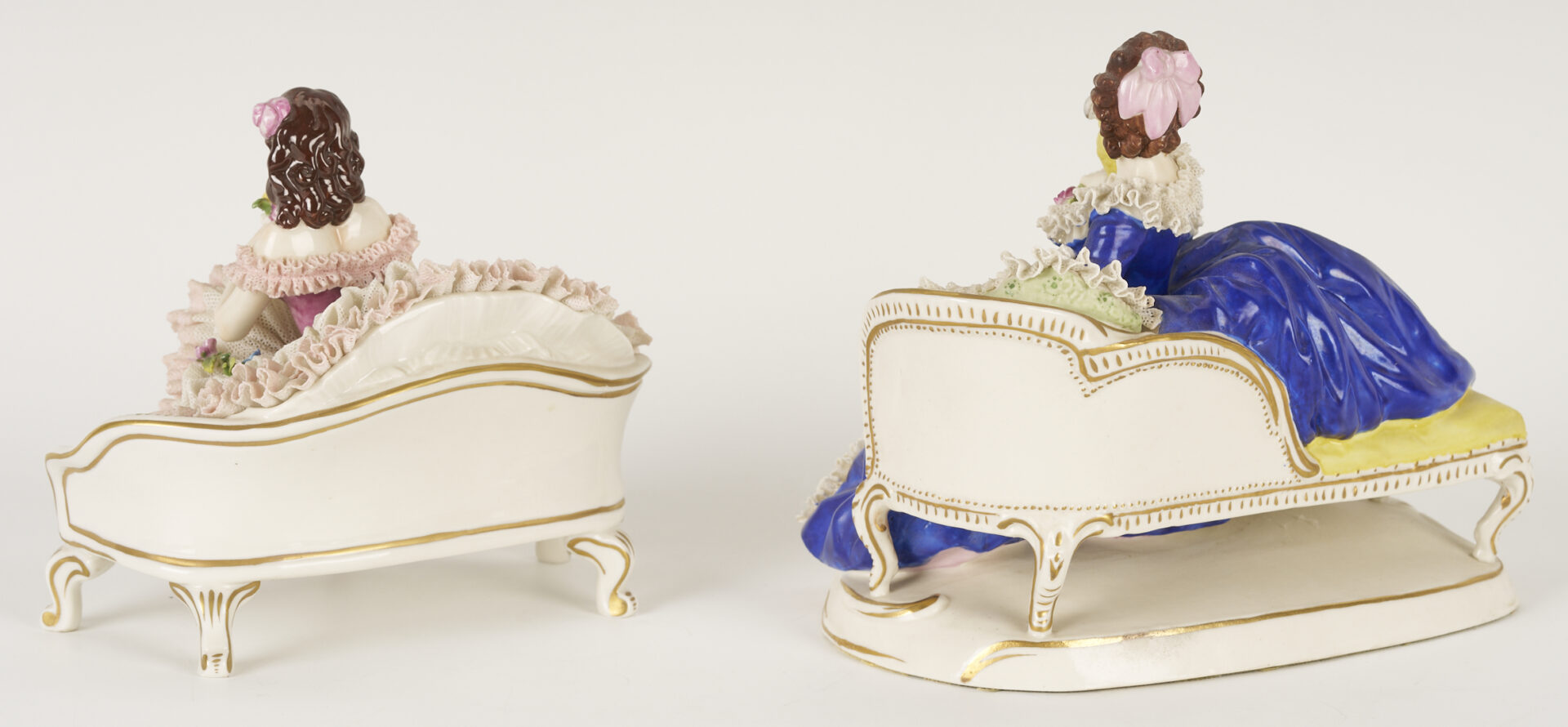 Lot 1161: 5 Dresden Lace Figures, Volkstedt