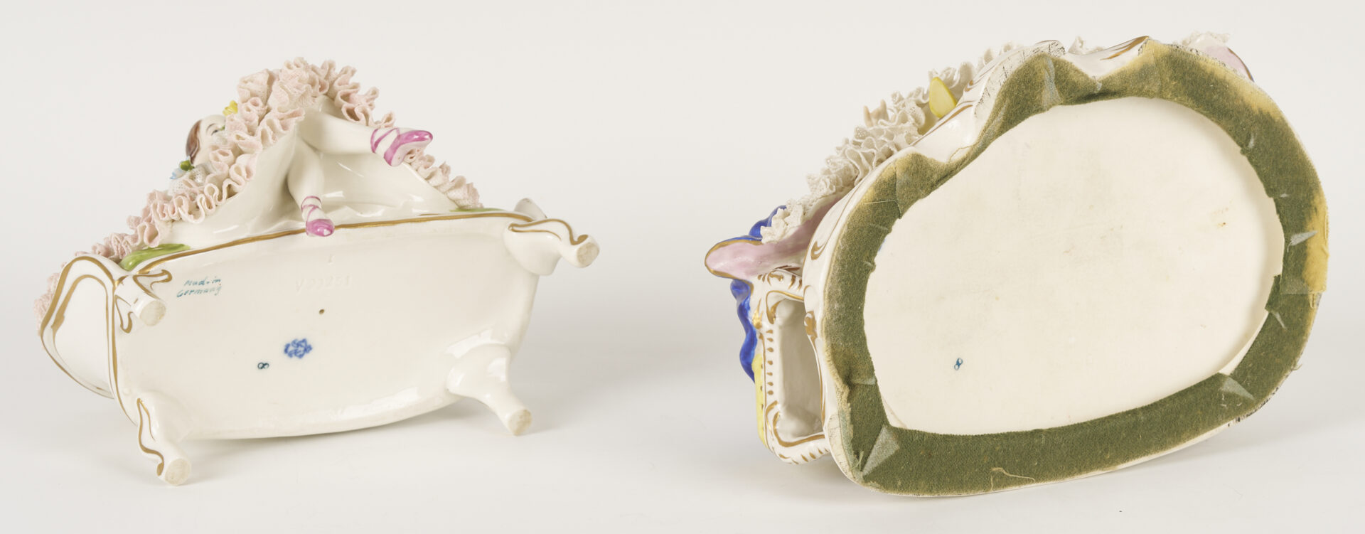 Lot 1161: 5 Dresden Lace Figures, Volkstedt