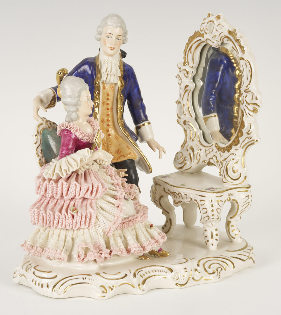 Lot 1161: 5 Dresden Lace Figures, Volkstedt