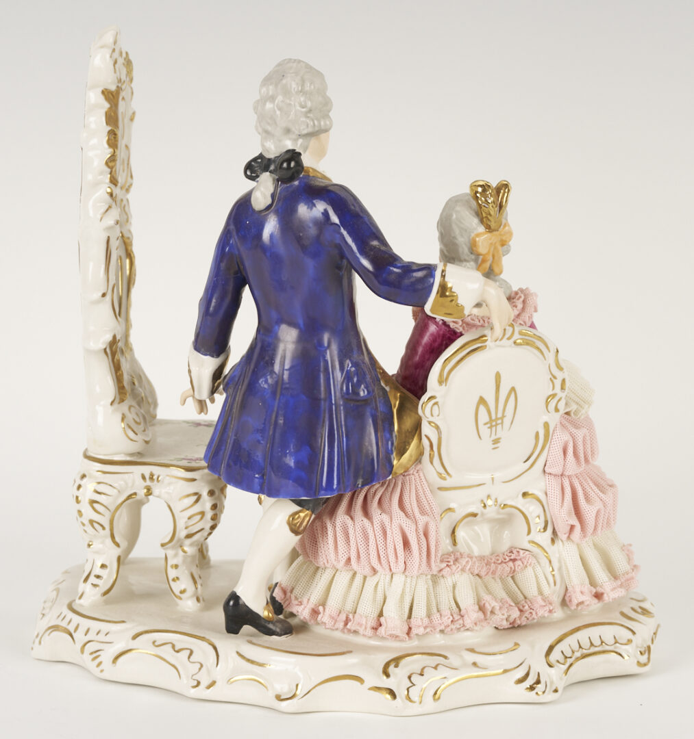 Lot 1161: 5 Dresden Lace Figures, Volkstedt
