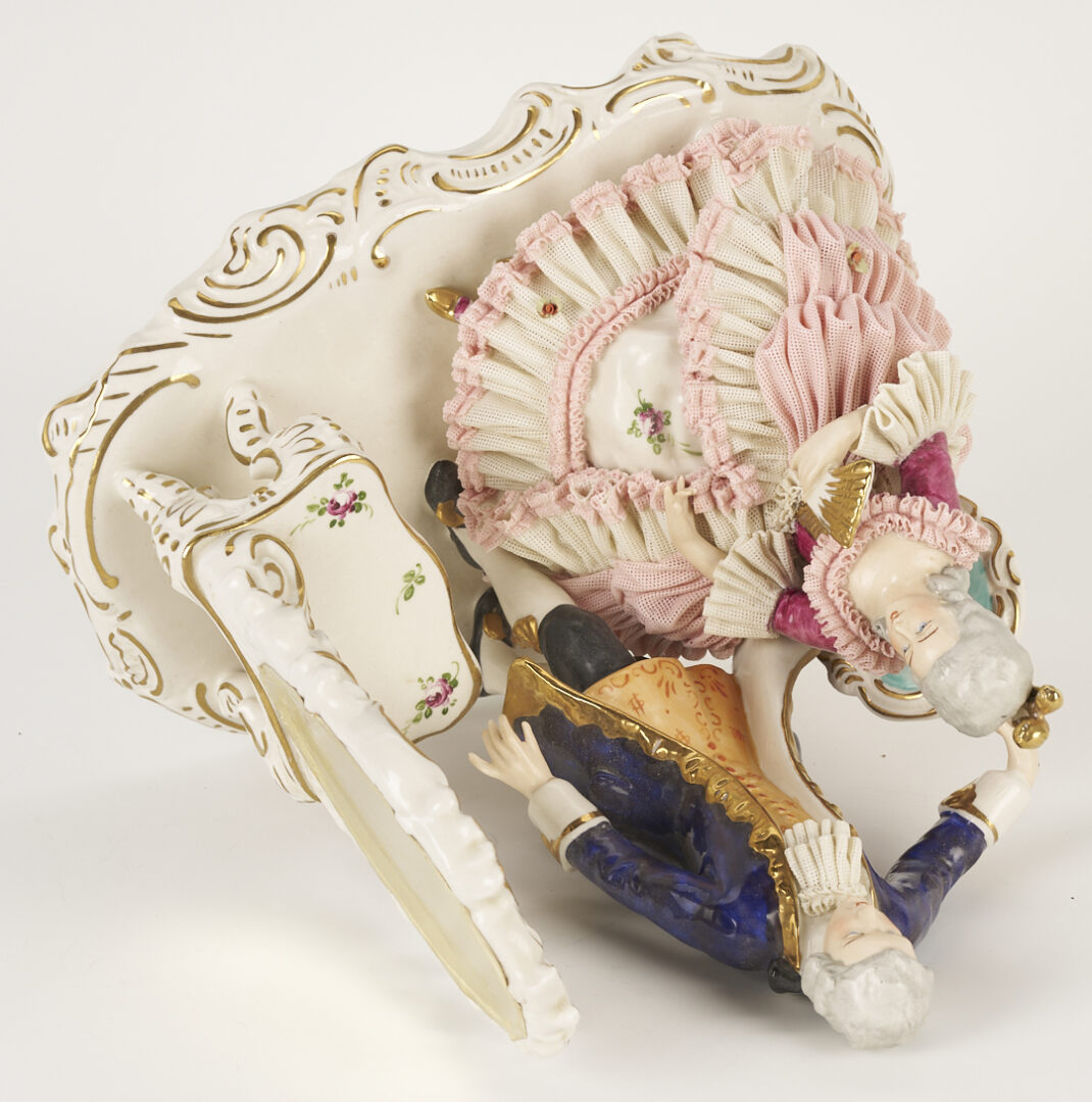 Lot 1161: 5 Dresden Lace Figures, Volkstedt