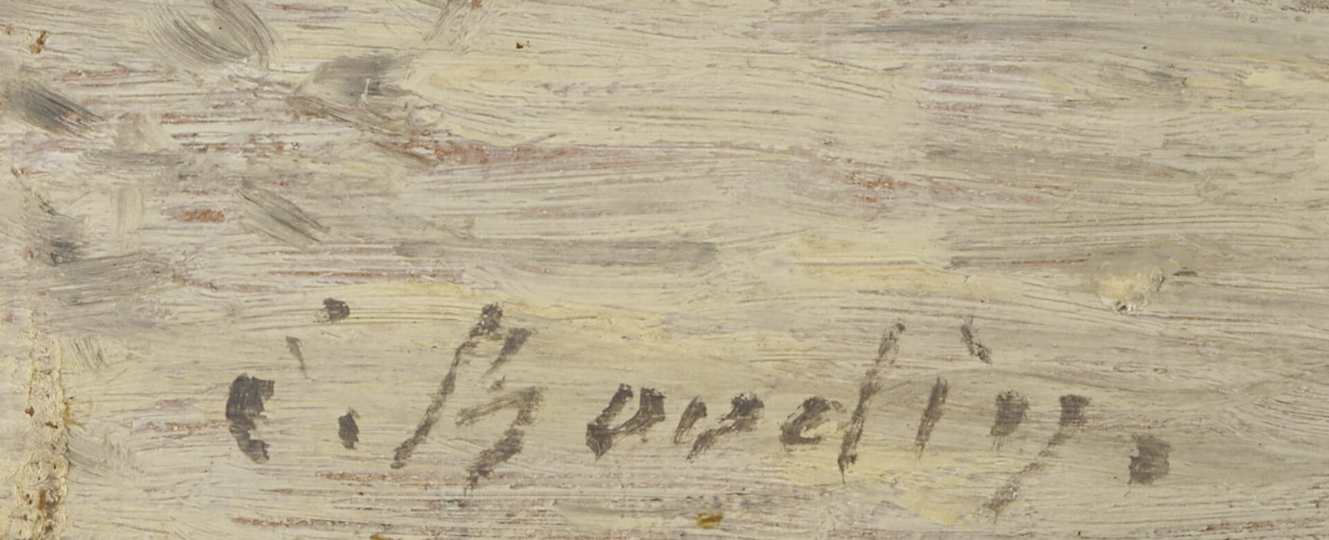 Lot 116: Eugene Boudin O/B Painting, French Harbor