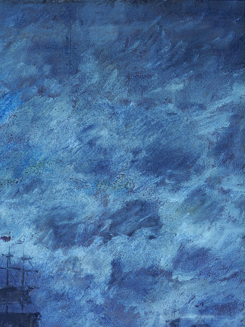 Lot 116: Eugene Boudin O/B Painting, French Harbor