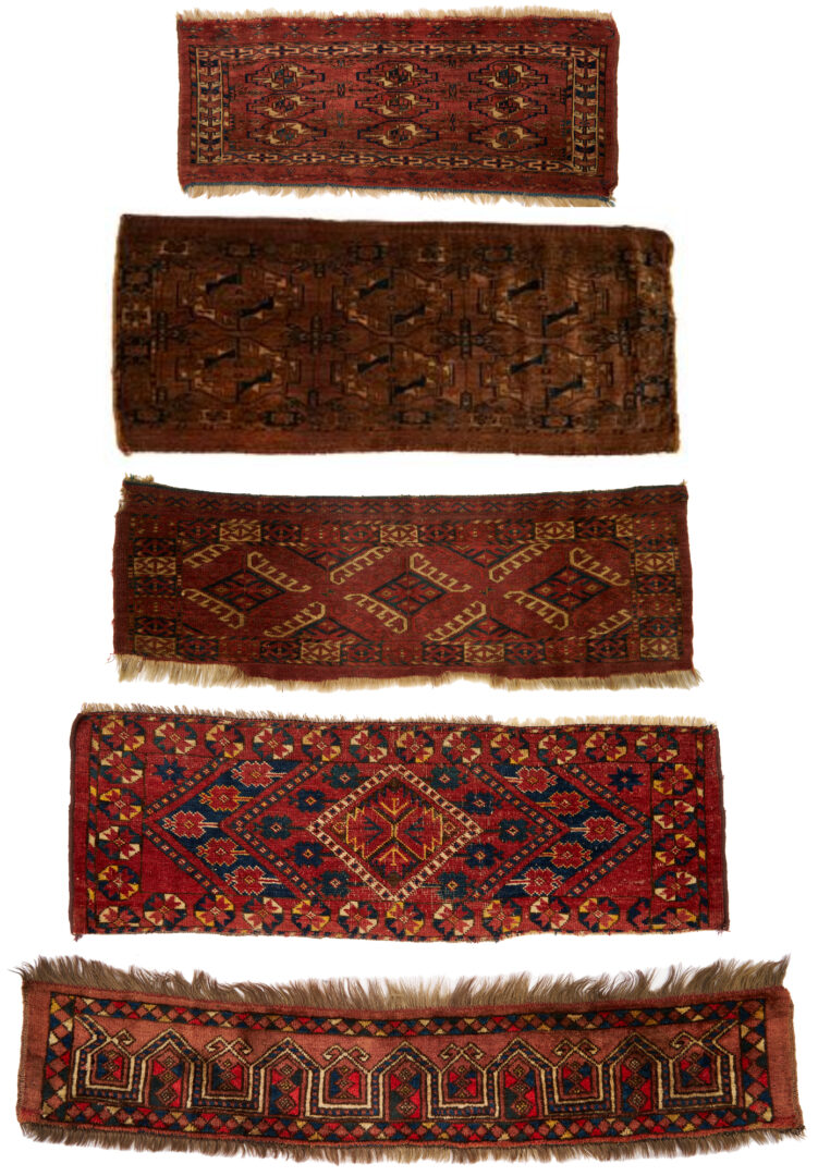 Lot 1170: 5 Antique Turkmen����Torba Weavings