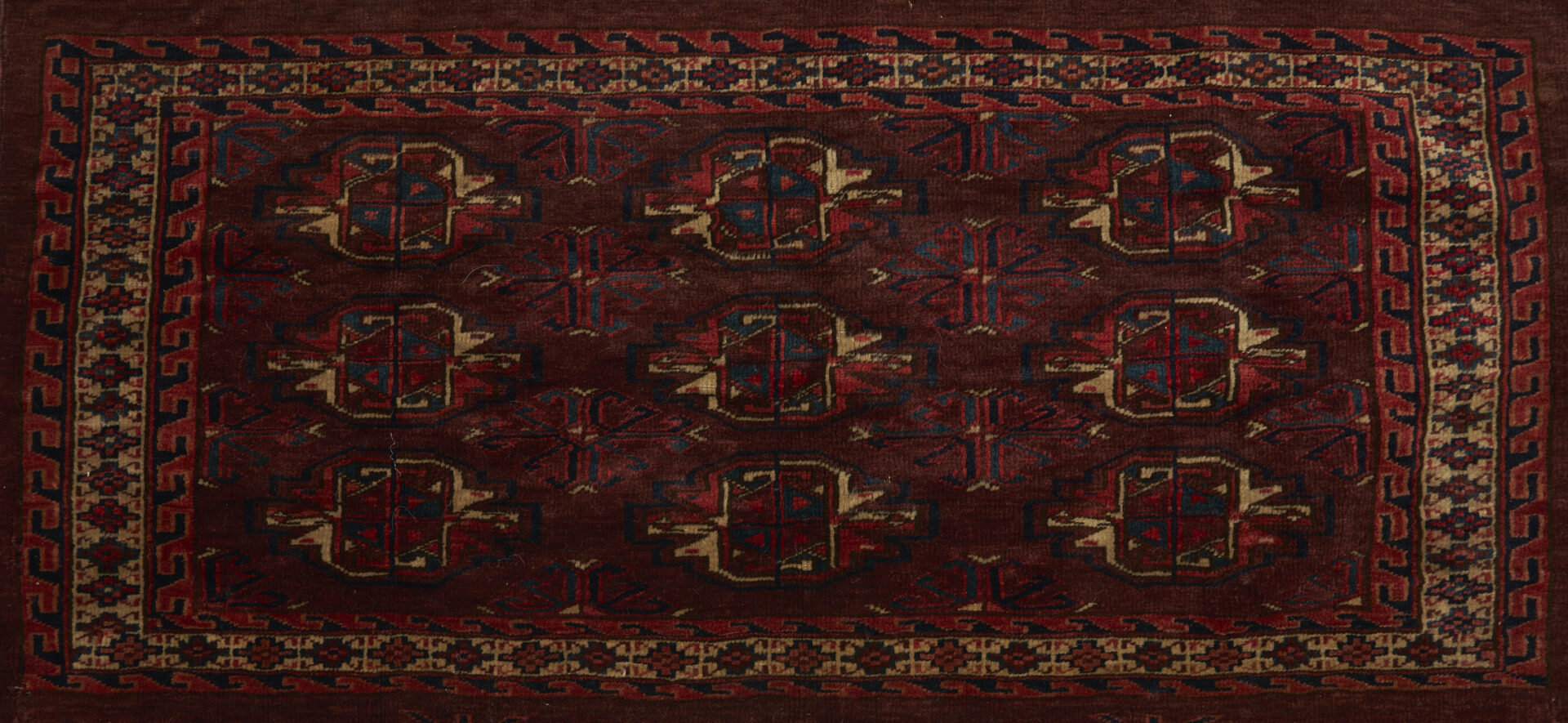 Lot 1171: 2 Antique Yomud or Yomut Turkmen Chuval Rugs