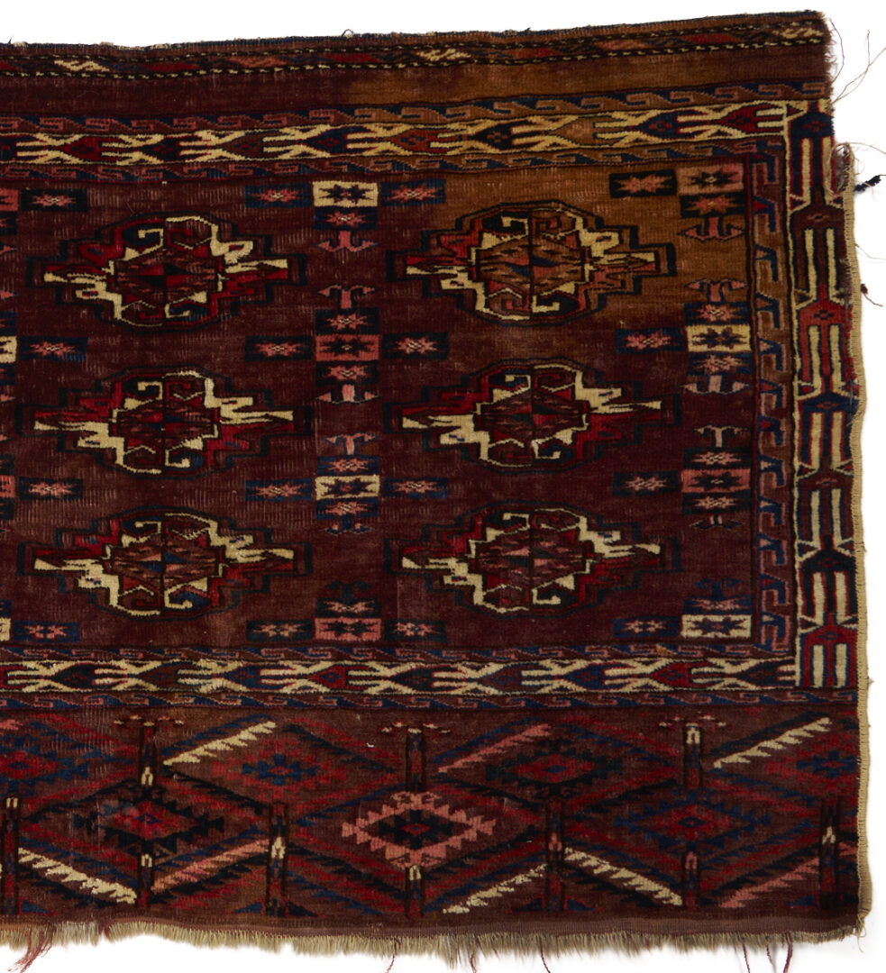 Lot 1171: 2 Antique Yomud or Yomut Turkmen Chuval Rugs