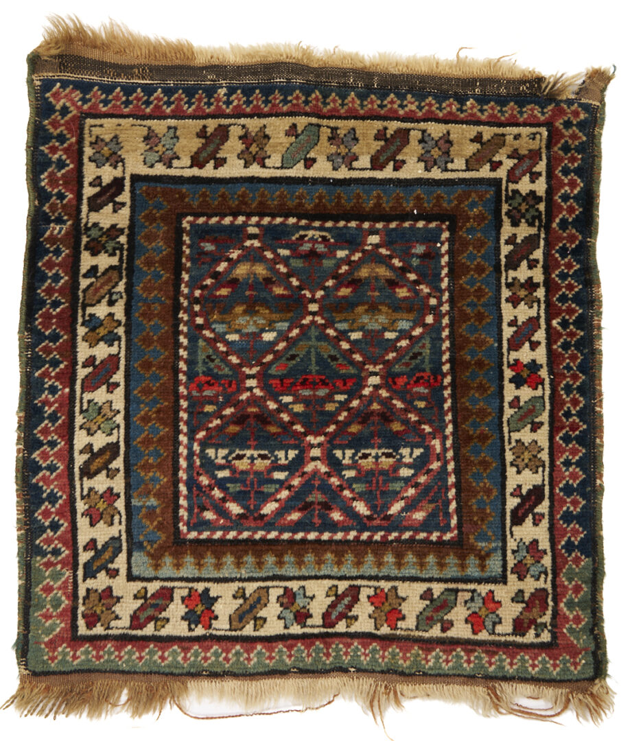 Lot 1178: 3 Tribal Bag or Bagface Weavings, Qashqai, Baluch, & Kurdish