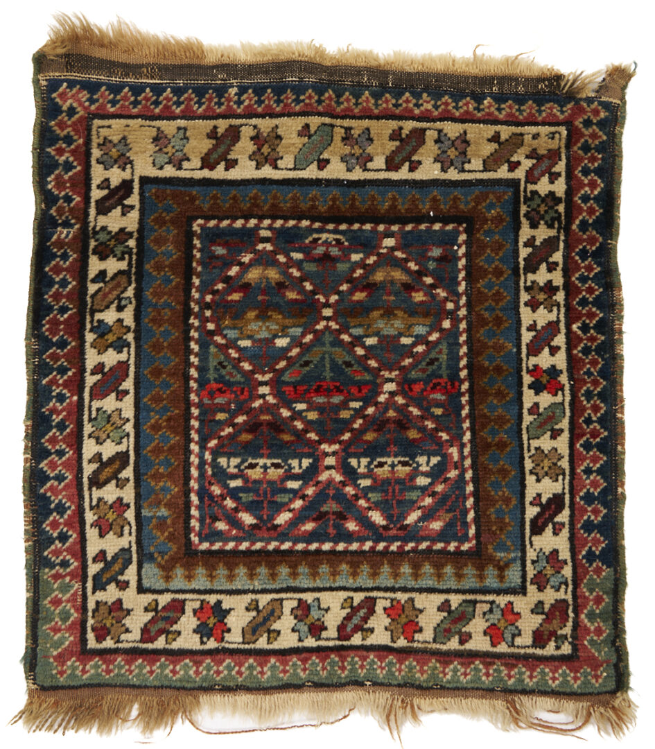 Lot 1178: 3 Tribal Bag or Bagface Weavings, Qashqai, Baluch, & Kurdish