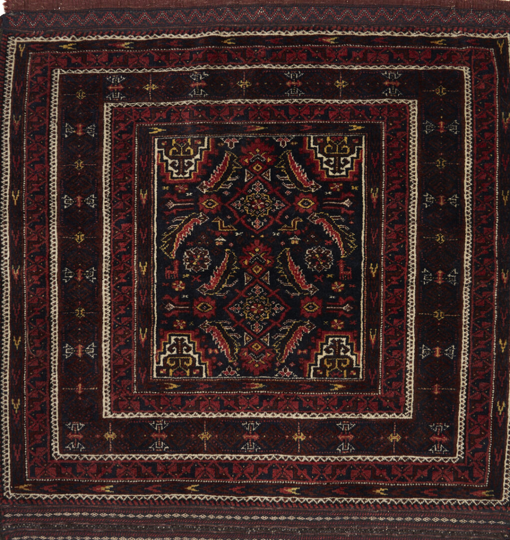Lot 1178: 3 Tribal Bag or Bagface Weavings, Qashqai, Baluch, & Kurdish