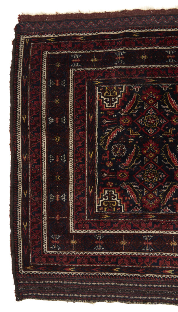 Lot 1178: 3 Tribal Bag or Bagface Weavings, Qashqai, Baluch, & Kurdish