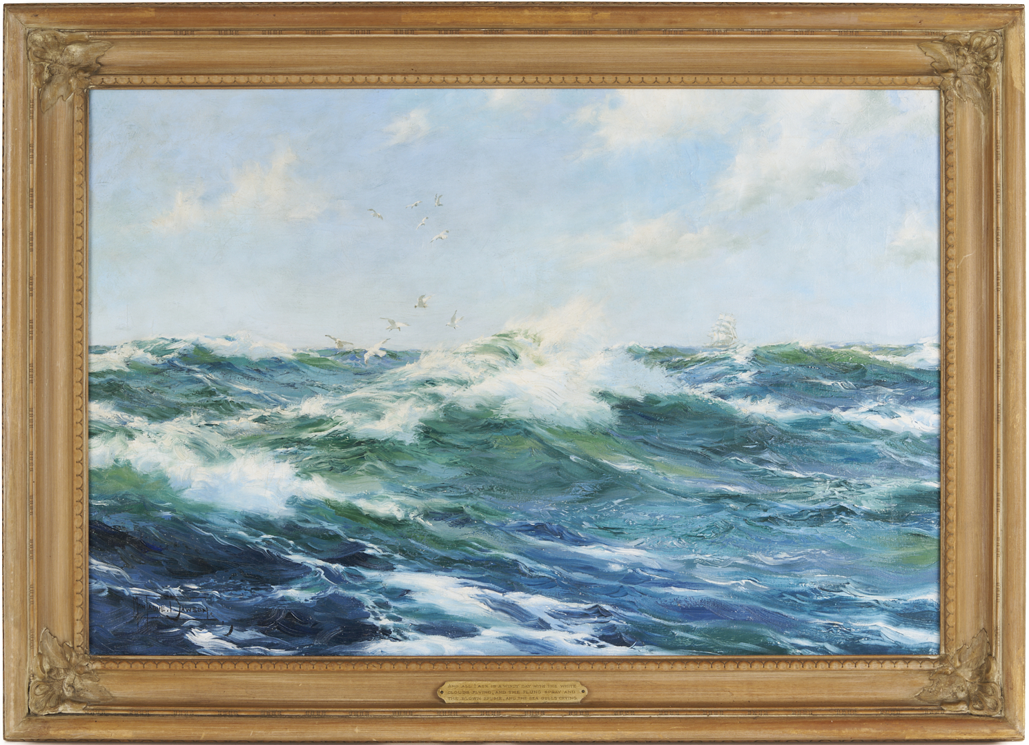 Lot 117: Montague Dawson O/C Maritime Seascape Painting