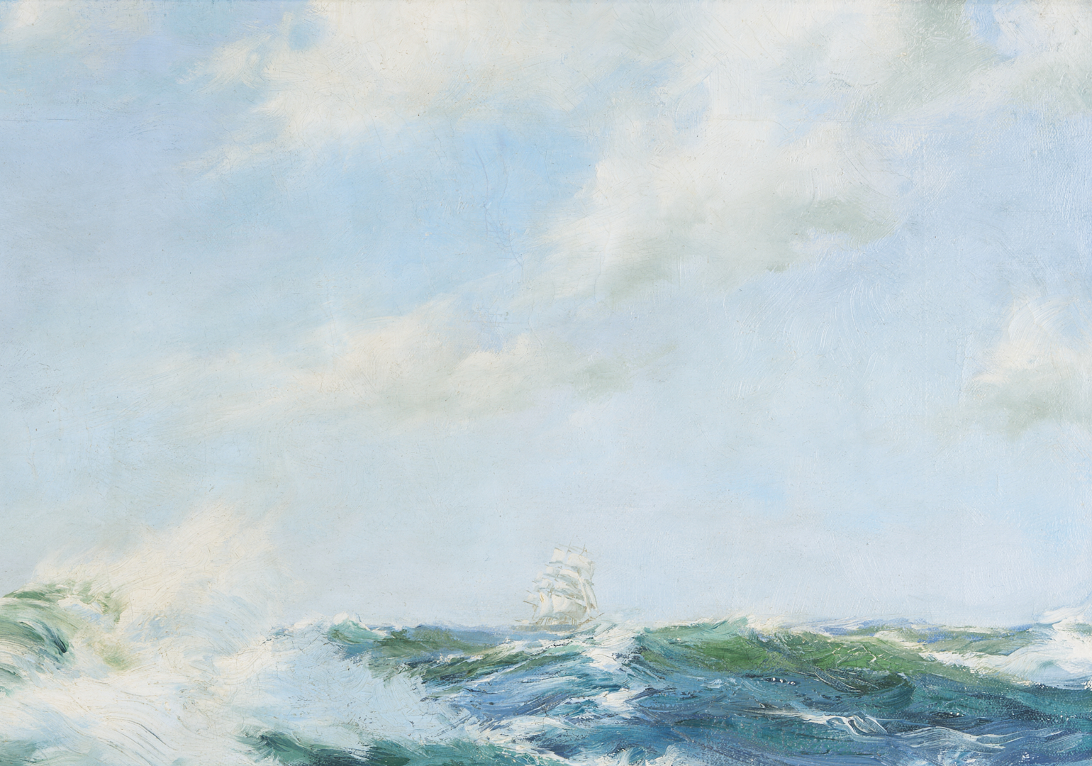 Lot 117: Montague Dawson O/C Maritime Seascape Painting