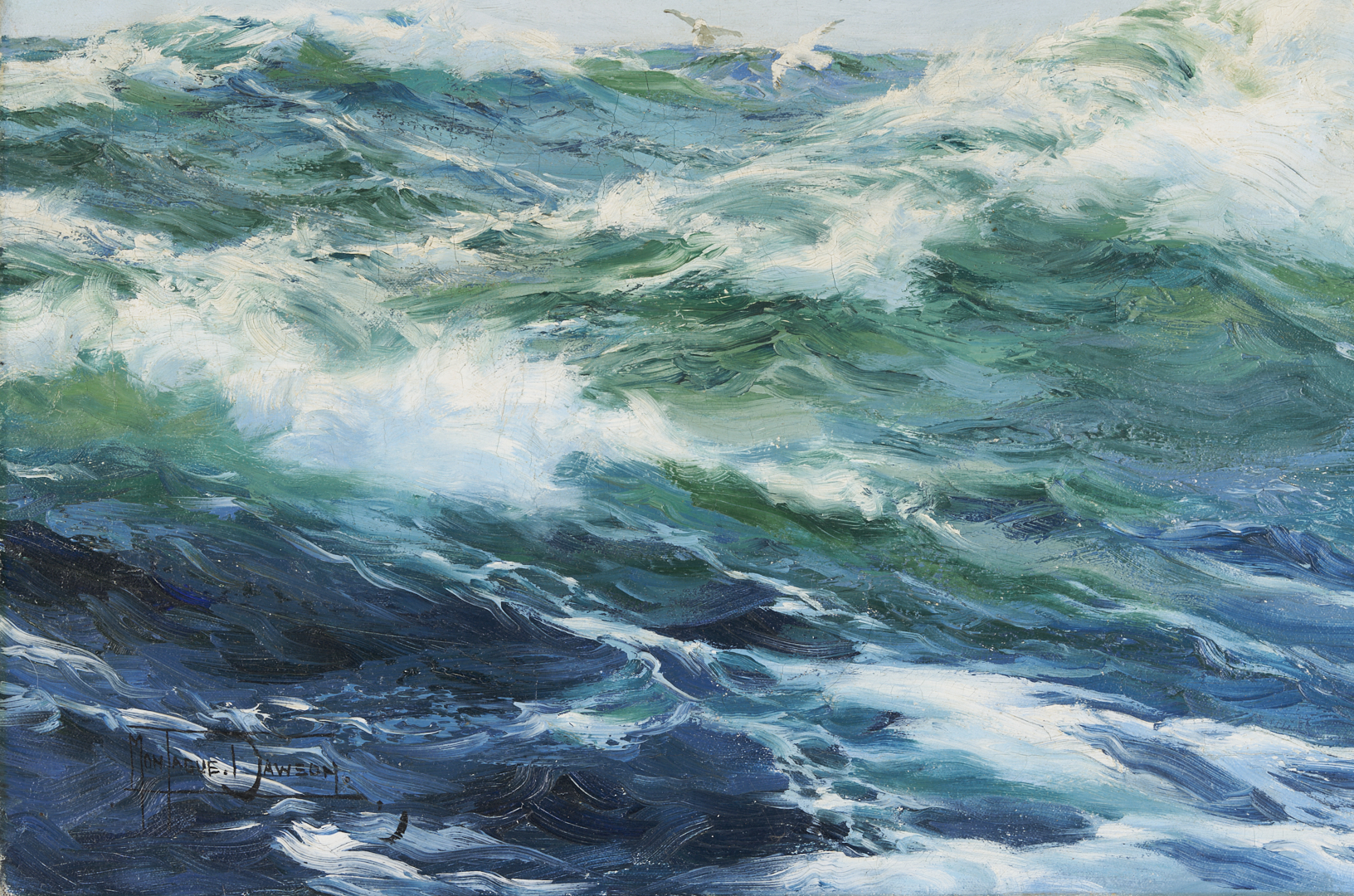 Lot 117: Montague Dawson O/C Maritime Seascape Painting