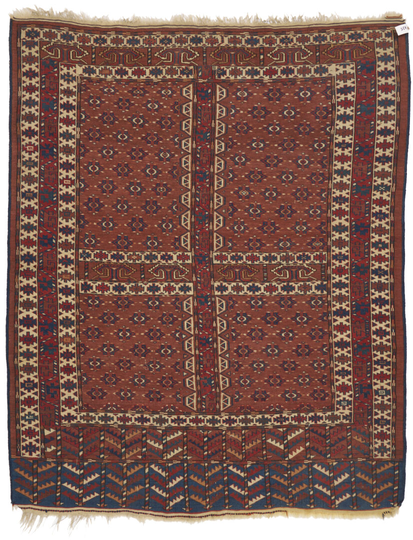 Lot 1181: Antique Yomud or Yomut Turkmen Ensi Rug