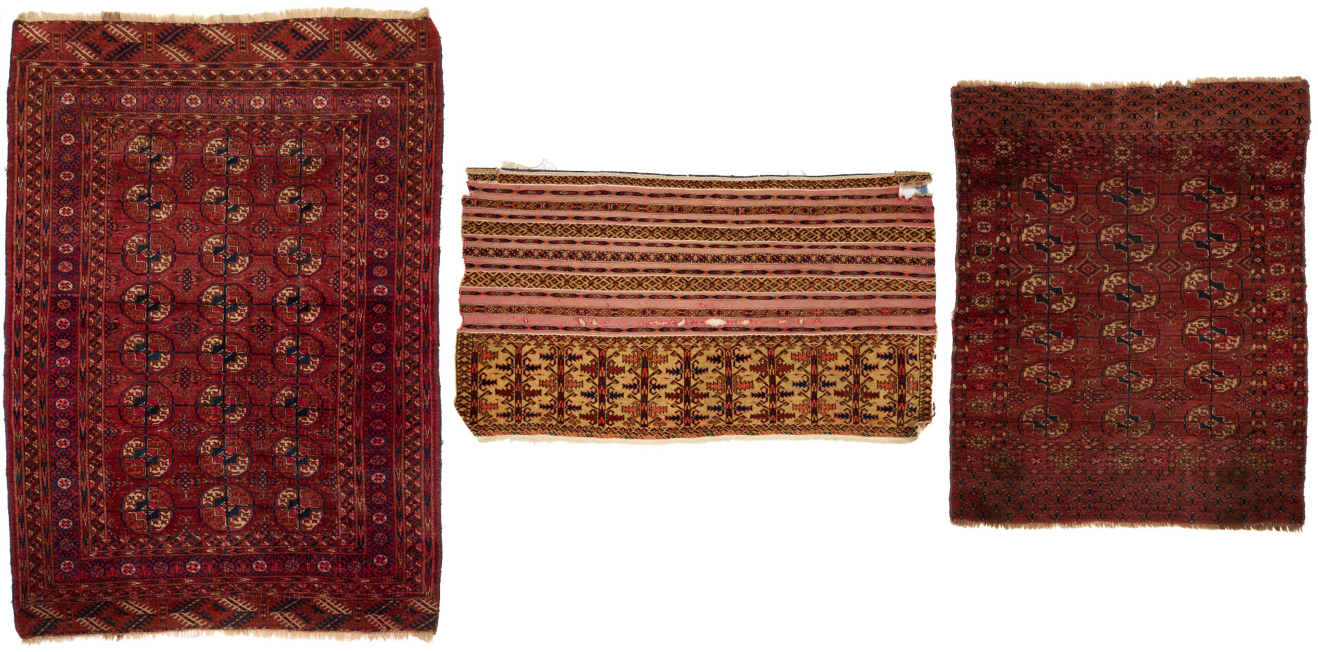 Lot 1184: 3 Antique Tekke Turkmen Rugs