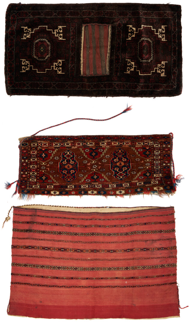 Lot 1185: 3 Turkman Tribal Bag Weavings