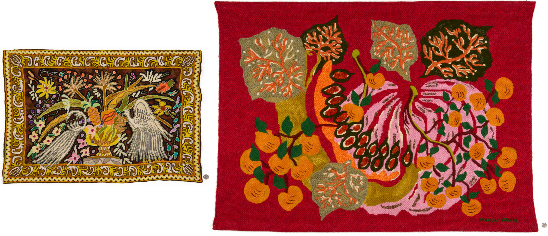 Lot 1186: 2 Brazilian Tapestries: Concessa Colaco and Mary Ann Pedrusa