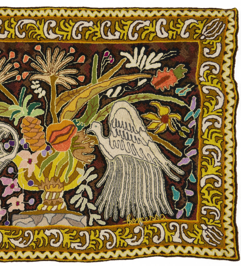 Lot 1186: 2 Brazilian Tapestries: Concessa Colaco and Mary Ann Pedrusa