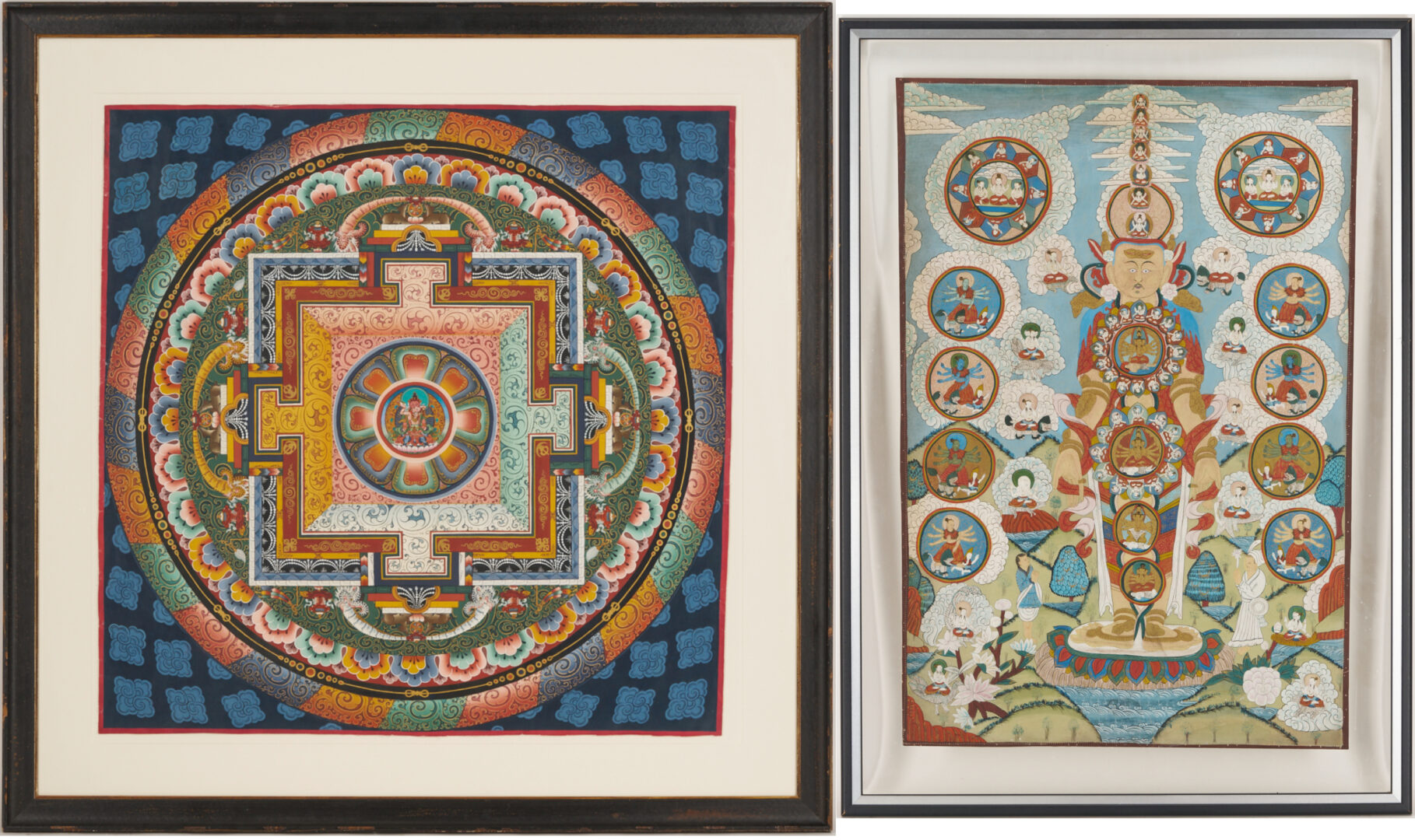 Lot 1188: 2 Tibetan Buddhist Paintings, Phurba Namgay & Thangka