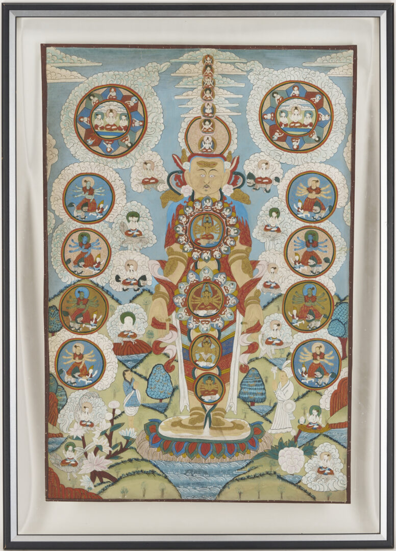 Lot 1188: 2 Tibetan Buddhist Paintings, Phurba Namgay & Thangka