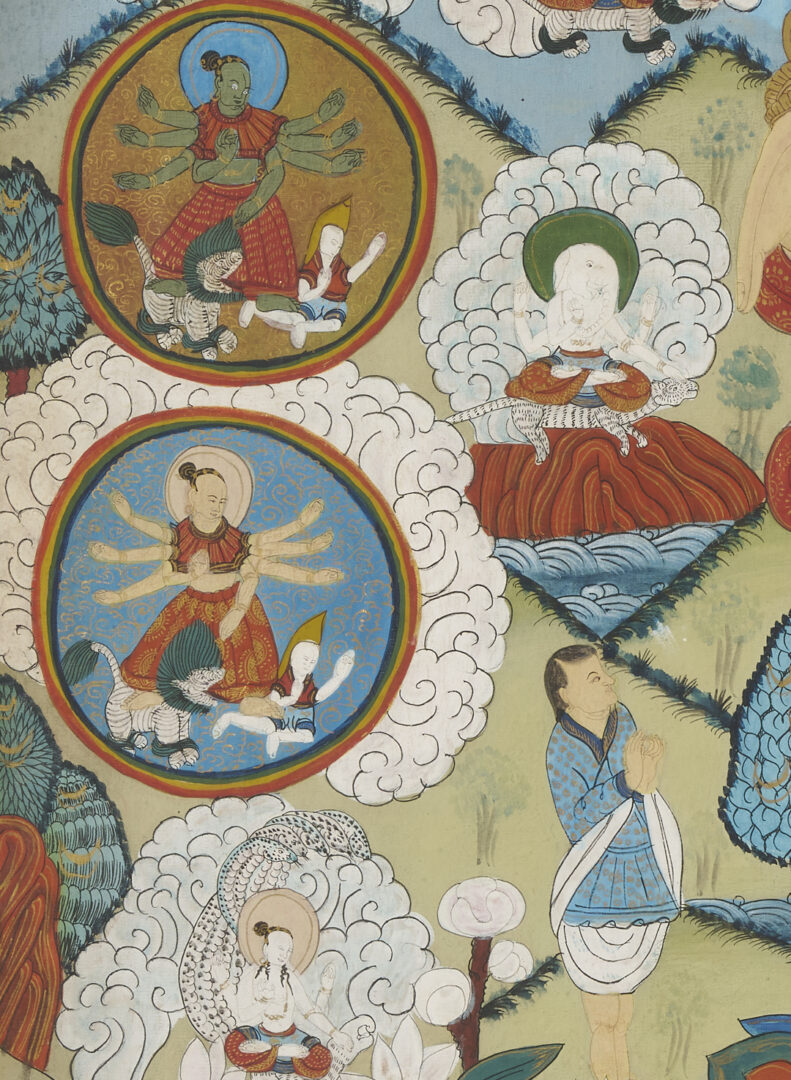 Lot 1188: 2 Tibetan Buddhist Paintings, Phurba Namgay & Thangka