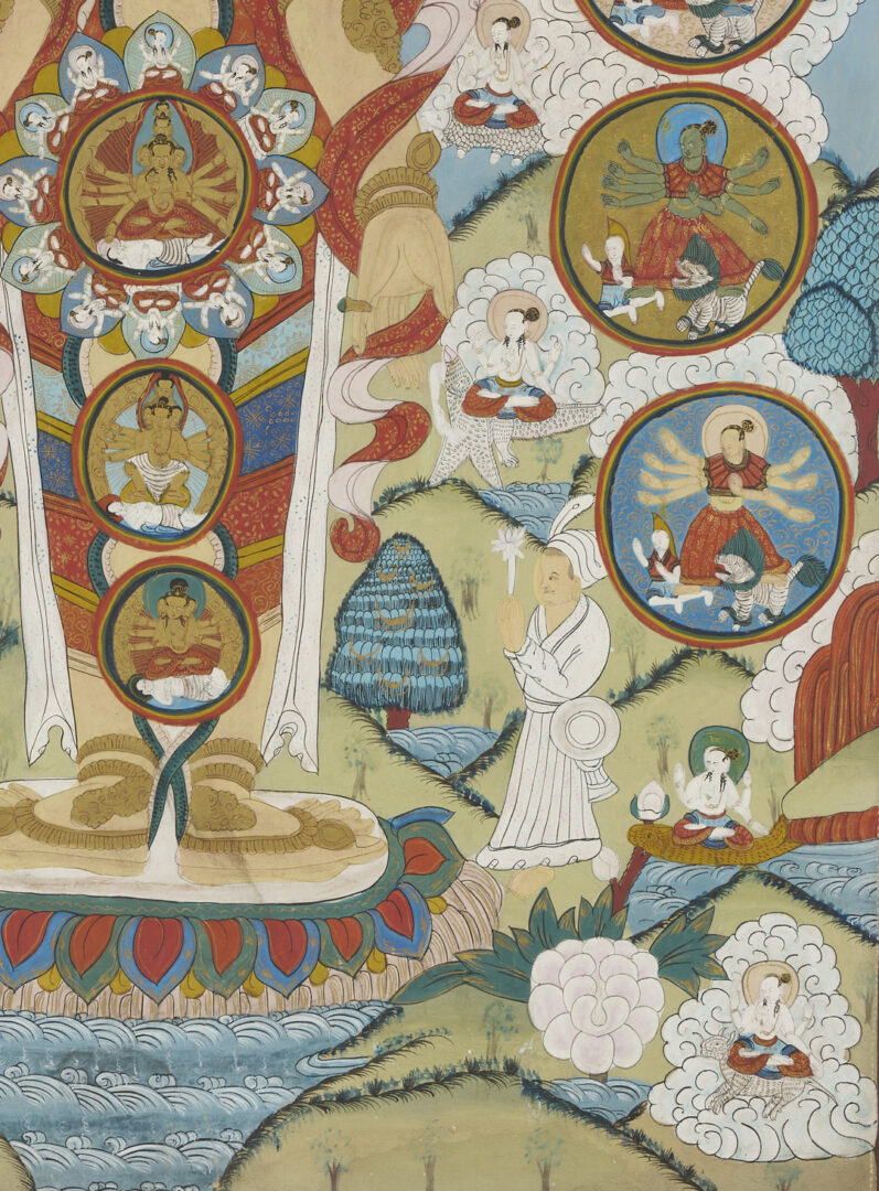 Lot 1188: 2 Tibetan Buddhist Paintings, Phurba Namgay & Thangka