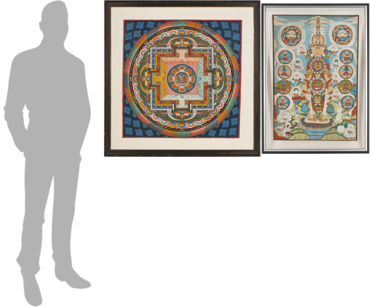 Lot 1188: 2 Tibetan Buddhist Paintings, Phurba Namgay & Thangka