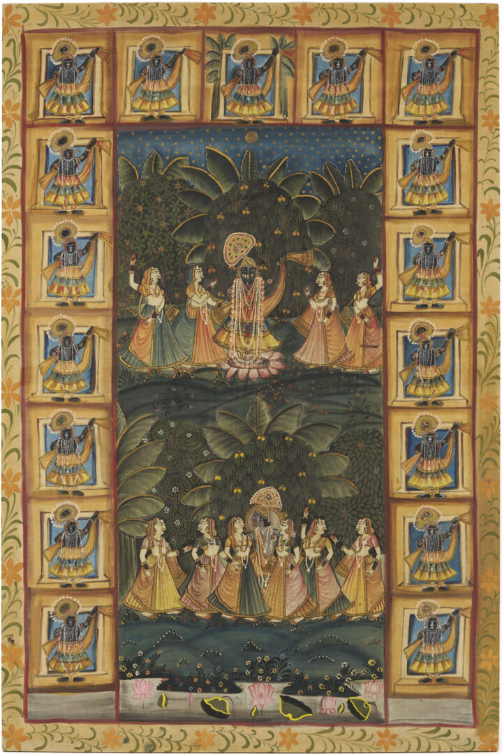 Lot 1189: 2 Large Hindu Paintings
