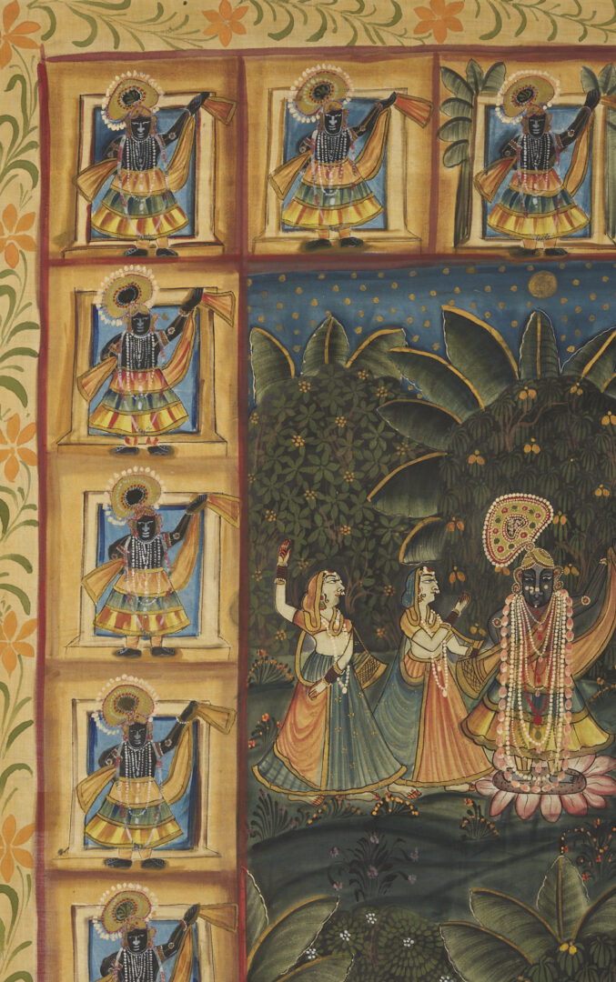 Lot 1189: 2 Large Hindu Paintings