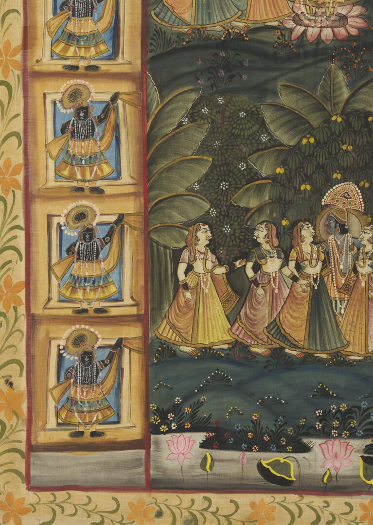 Lot 1189: 2 Large Hindu Paintings