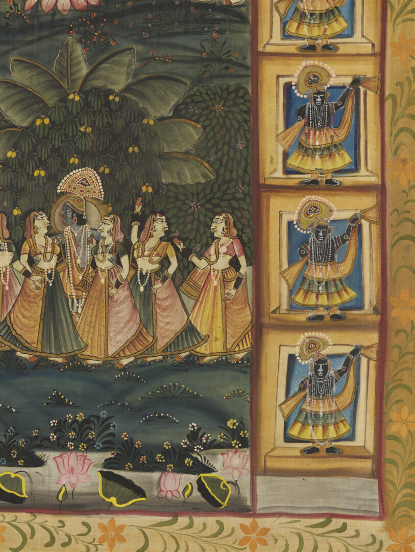 Lot 1189: 2 Large Hindu Paintings