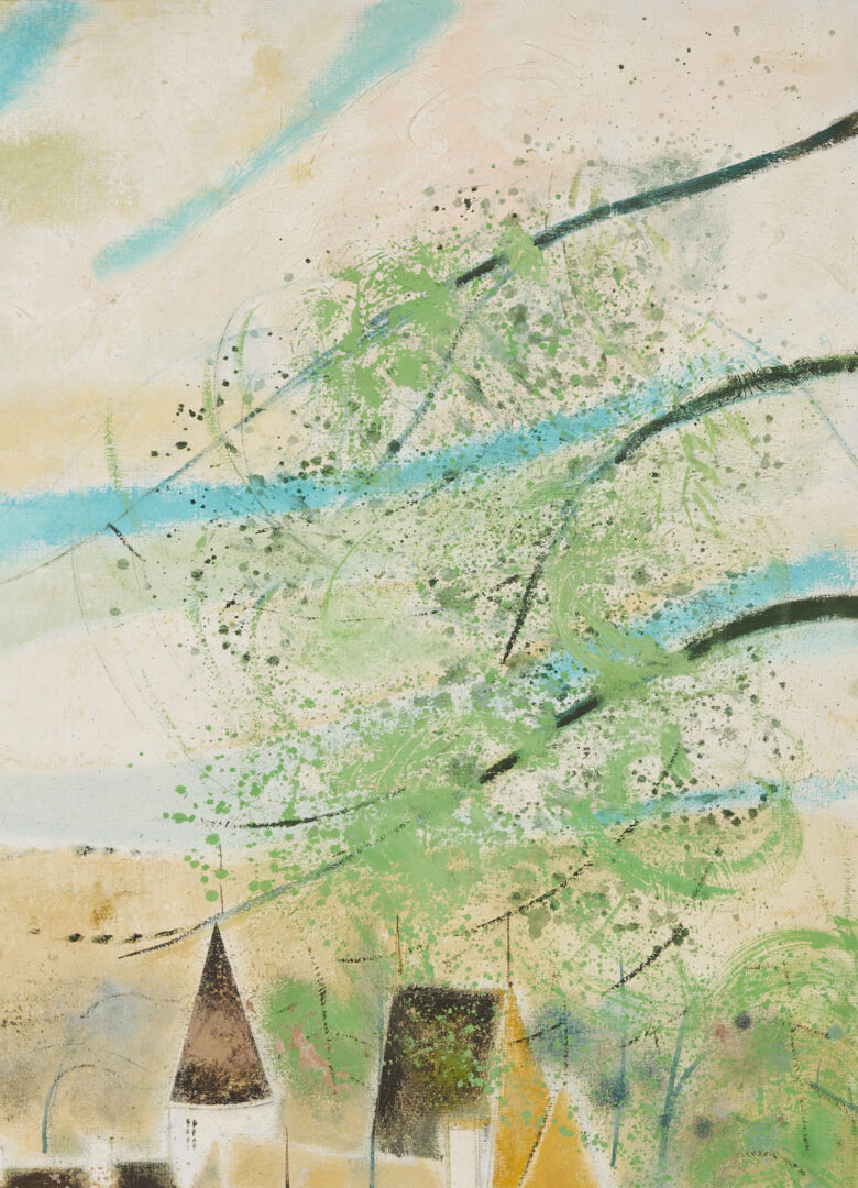 Lot 118: Claude Grosperrin Equestrian Oil Painting, Hospices de Beaune