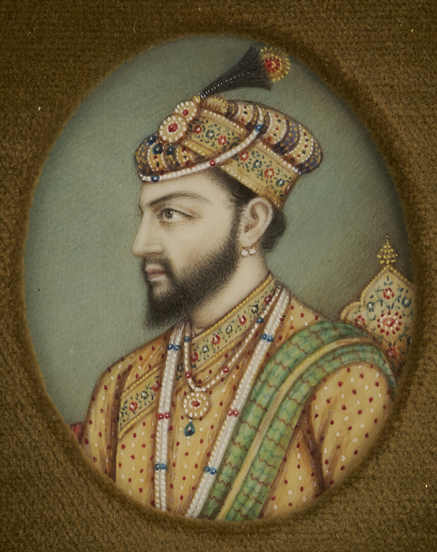 Lot 1191: 4 Indian Miniature Portraits, Royalty