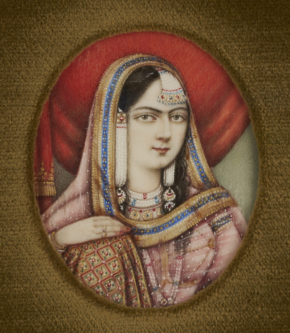 Lot 1191: 4 Indian Miniature Portraits, Royalty