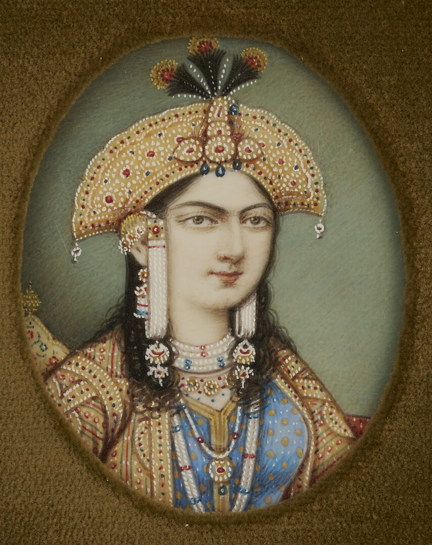 Lot 1191: 4 Indian Miniature Portraits, Royalty