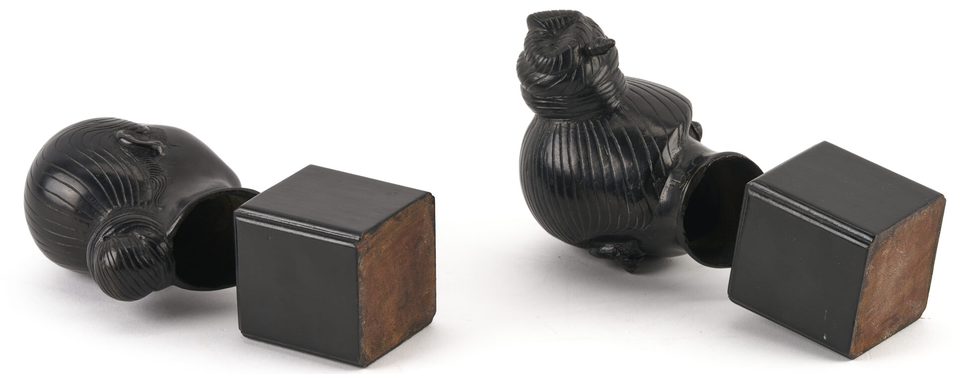 Lot 1196: Two Vietnamese Bronze Portrait Busts