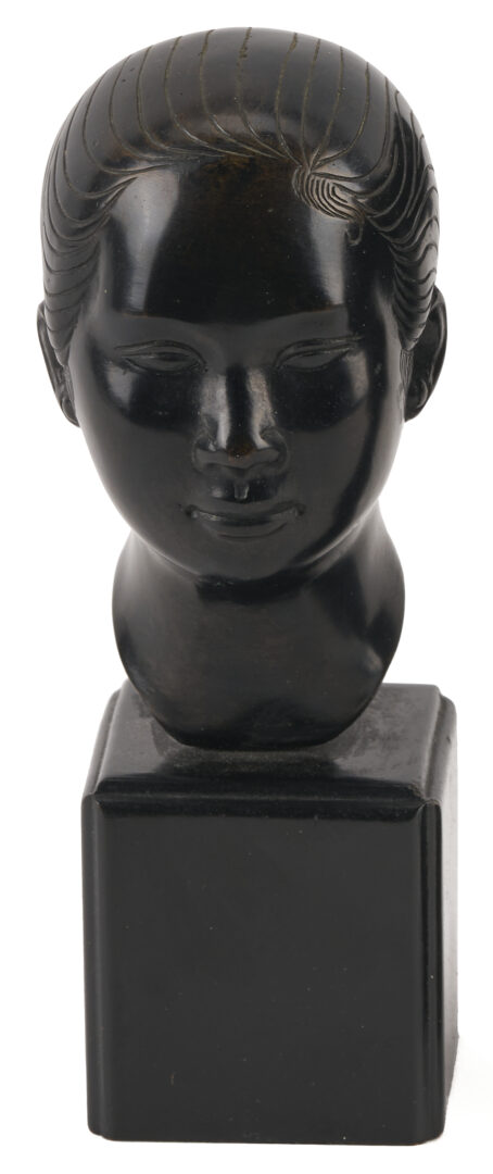 Lot 1196: Two Vietnamese Bronze Portrait Busts