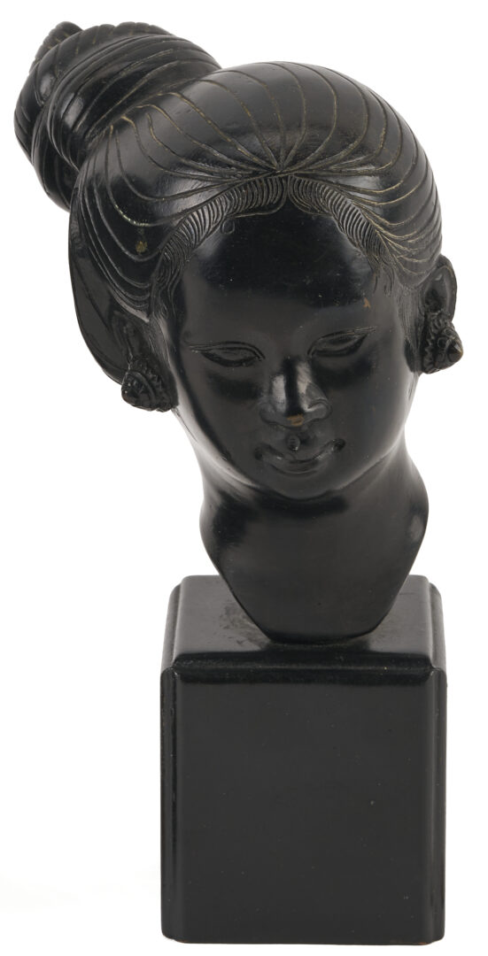 Lot 1196: Two Vietnamese Bronze Portrait Busts