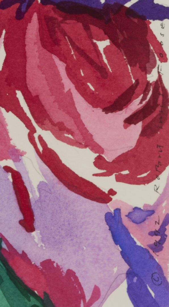 Lot 1197: Robert J Foose W/C Still Life Painting, Life of Picasso 7