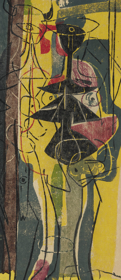 Lot 1198: 2 Early Adja Yunkers Woodcuts, Las Lolitas & Succubae