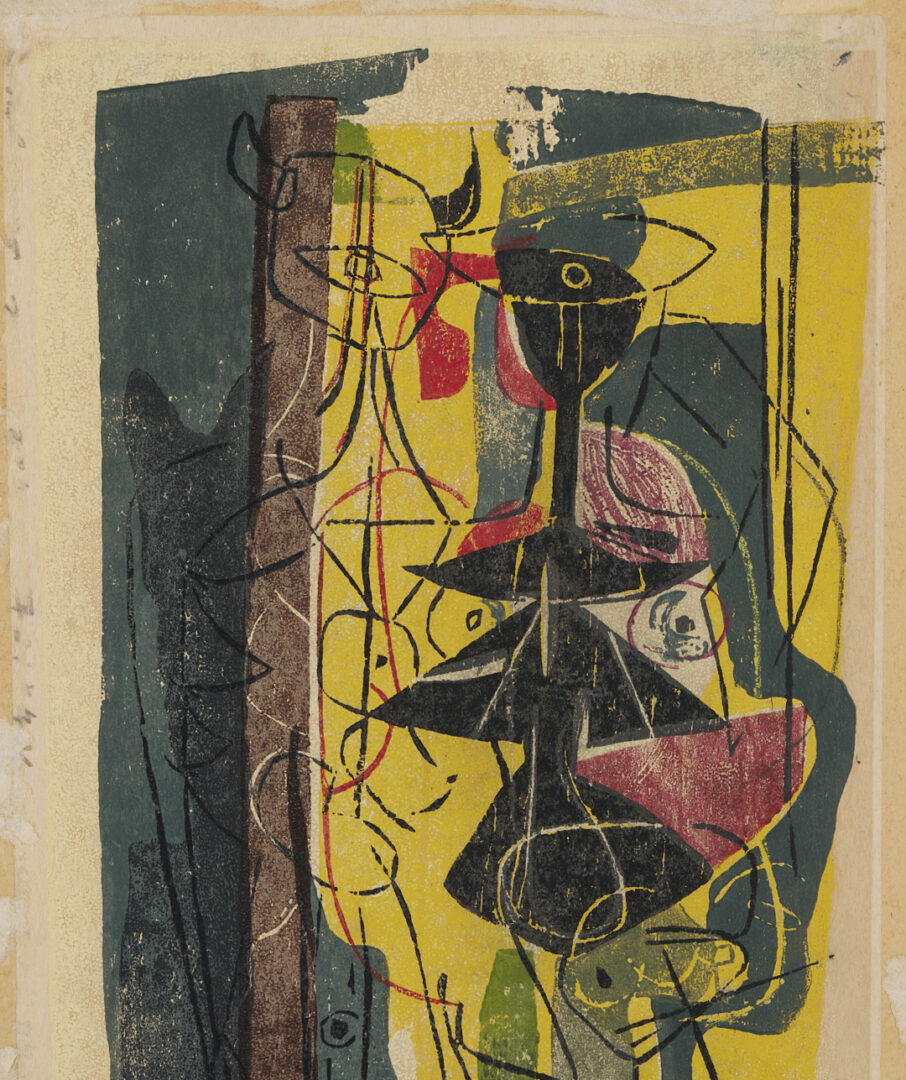 Lot 1198: 2 Early Adja Yunkers Woodcuts, Las Lolitas & Succubae