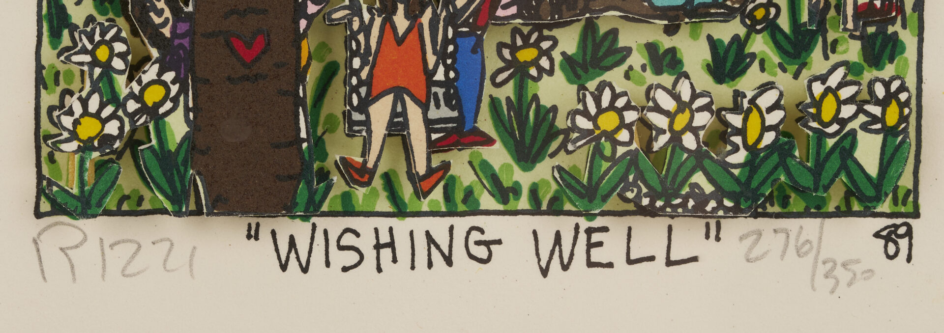 Lot 1199: James Rizzi 3D Op Art Screenprint, Wishing Well