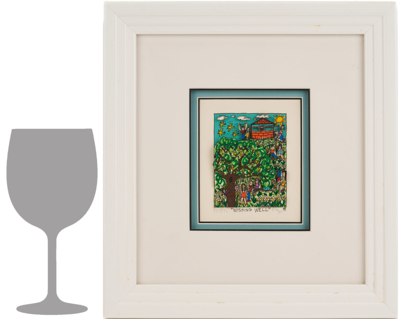 Lot 1199: James Rizzi 3D Op Art Screenprint, Wishing Well