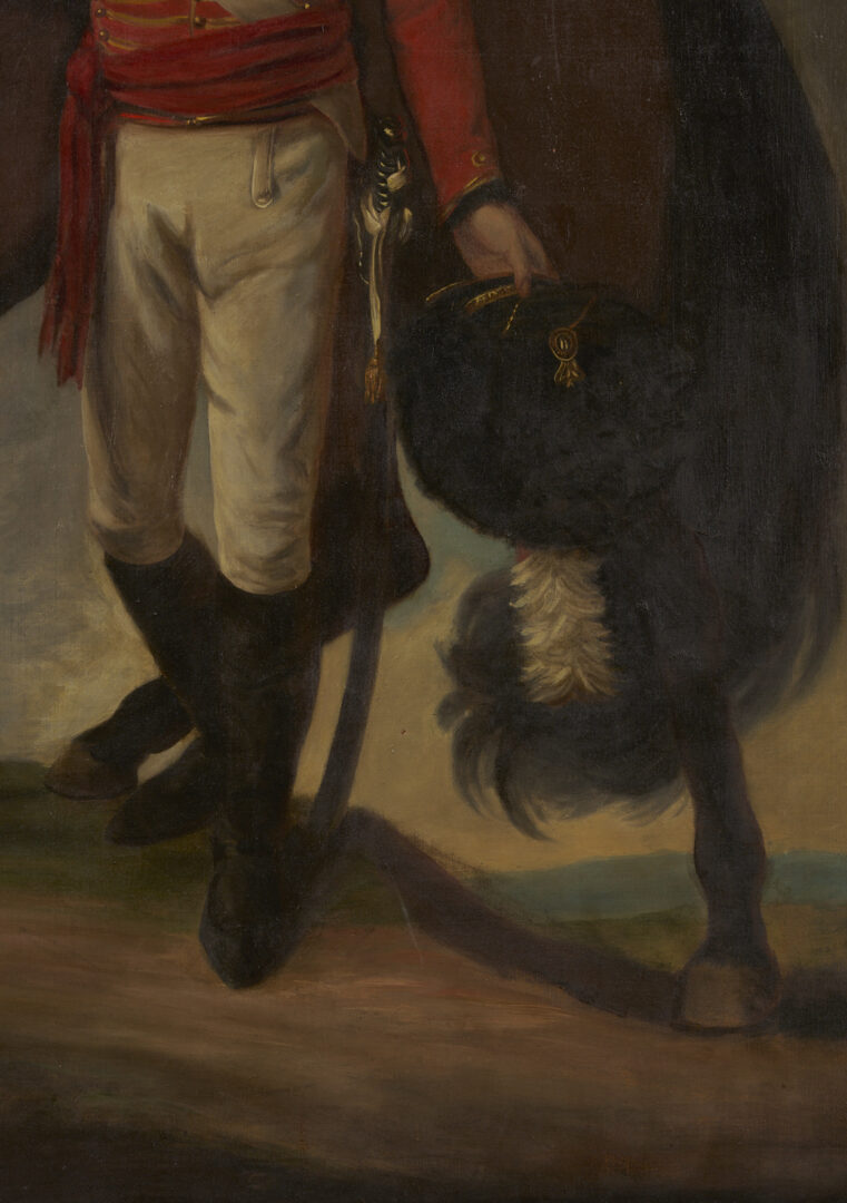 Lot 119: Large Marianne Harvey O/C Equestrian Portrait of John Harvey, Mayor of Norwich, After Opie