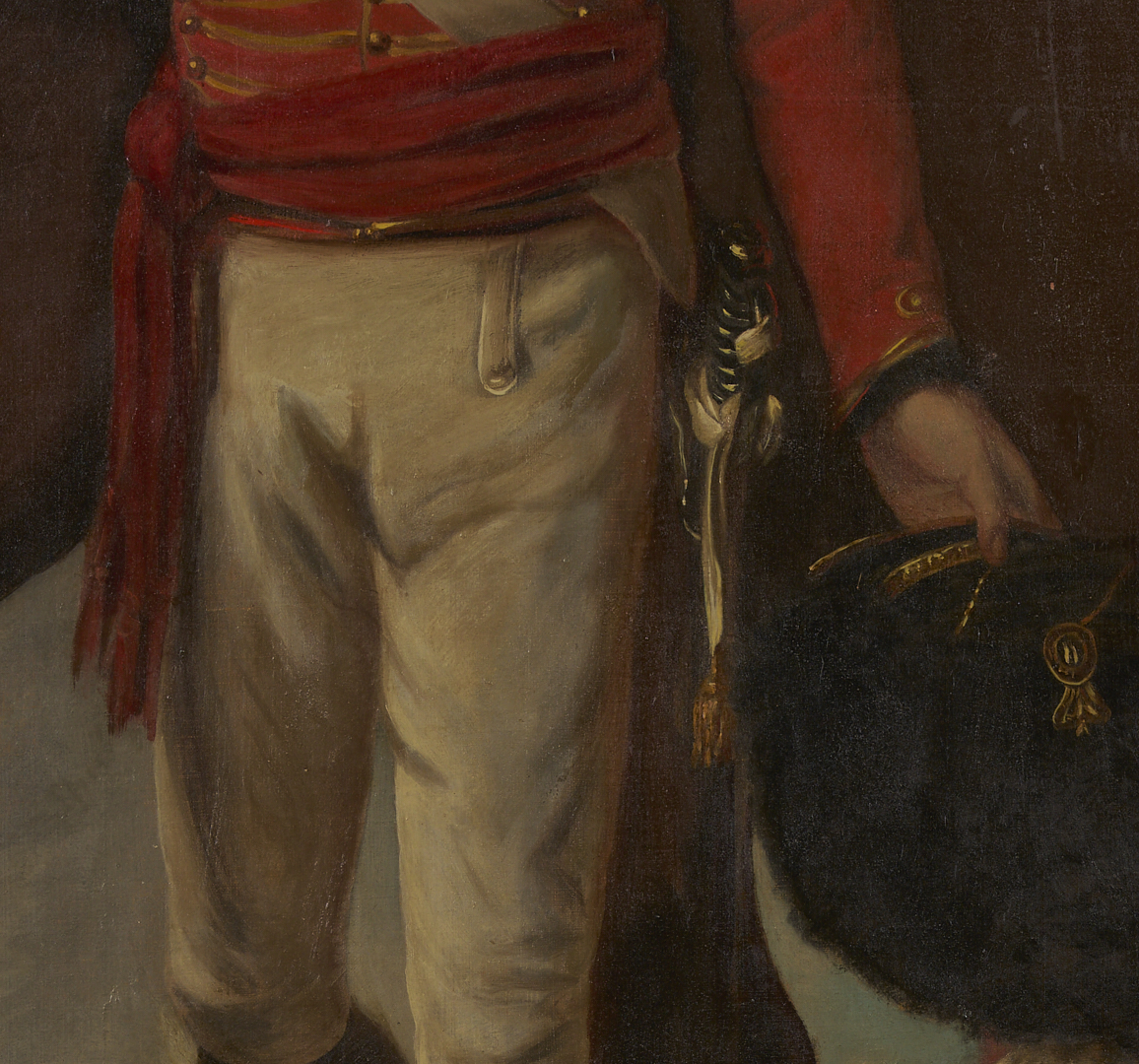 Lot 119: Large Marianne Harvey O/C Equestrian Portrait of John Harvey, Mayor of Norwich, After Opie
