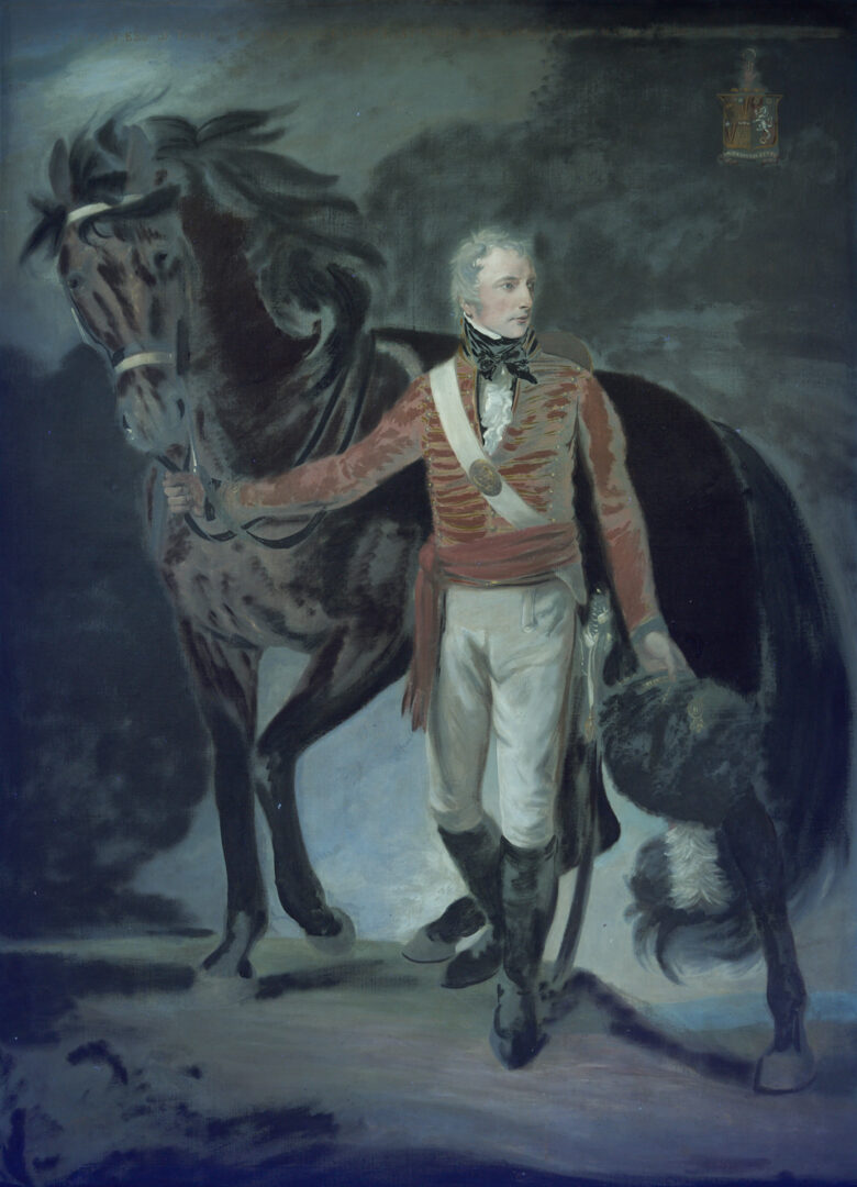Lot 119: Large Marianne Harvey O/C Equestrian Portrait of John Harvey, Mayor of Norwich, After Opie