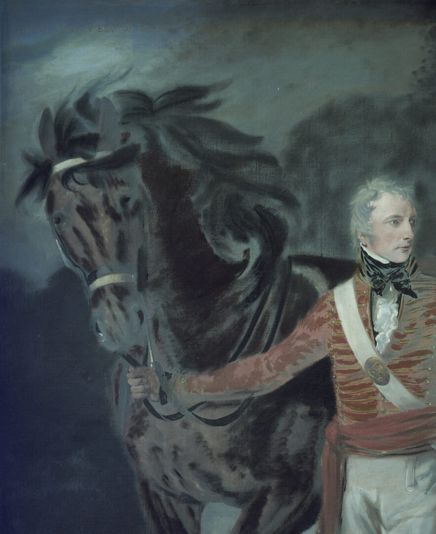 Lot 119: Large Marianne Harvey O/C Equestrian Portrait of John Harvey, Mayor of Norwich, After Opie